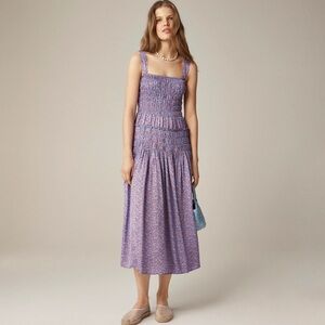 J.Crew Smocked midi dress